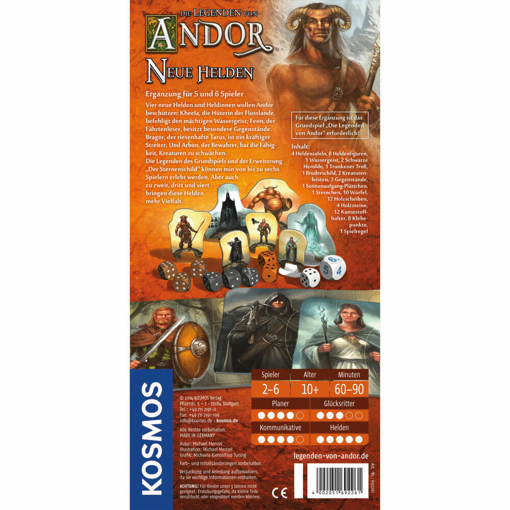 Thumbnail - Kosmos Die Legenden Von Andor Neue Helden Ergänzung Spiel Ab 10 Jahren