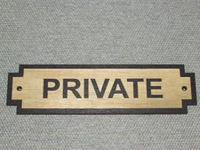 PRIVATE Rustic Wood Door Sign 