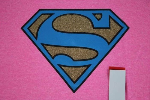 Girls Graphic T-Shirt Small 6 - 6X Supergirl Glitter Logo Pink Top DC Superman - Picture 2 of 2