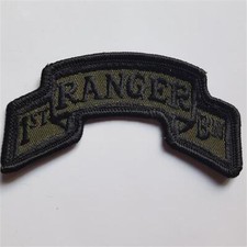 U.S. ARMY AUFNÄHER PATCH 1ST RANGER BATTALION OLIV SUBDUED TARN ORIGINAL