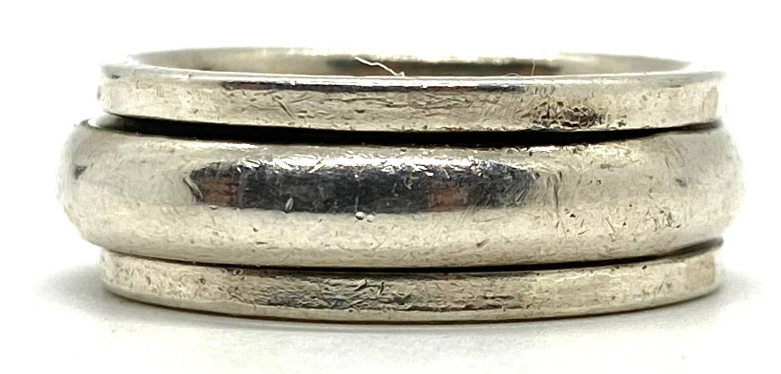 Mens Minimalist Heavy Solid Distressed Sterling S… - image 9