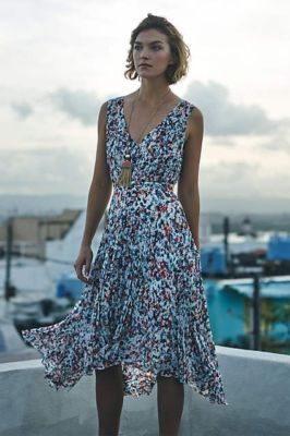 Pleated Midi Dress Anthropologie Pleated Dress By Anthropologie Pleated  Halter Midi Dress