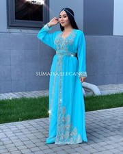 SALE New Moroccan Dubai Kaftans Farasha Abaya Dress Very Fancy Long Gown SE 6512