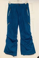 Boulder Gear Youth Teal Blue Green Waterproof Cargo Snowboard Pants sz L 11-12