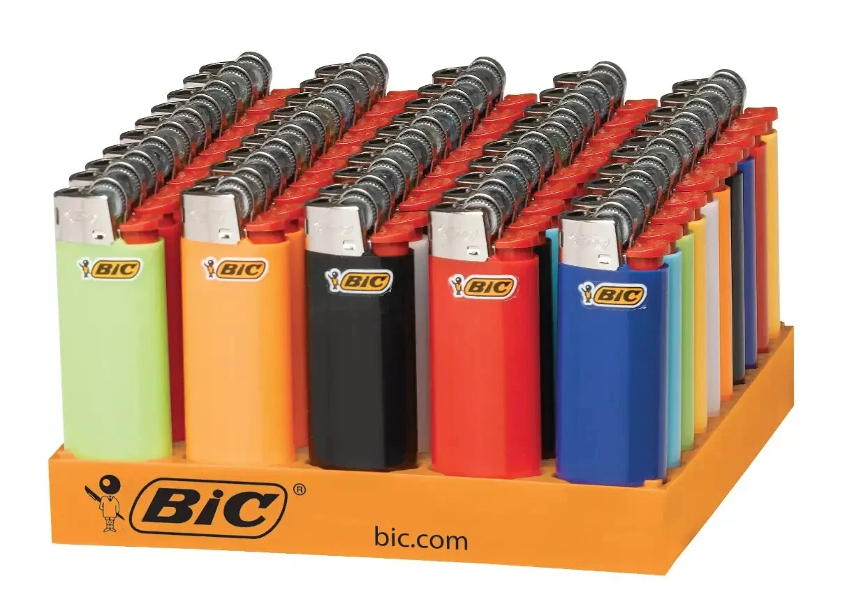50x Bic Lighters Genuine Lighters Mini Cigarette Lighter - Bulk Pack - Picture 1 of 4