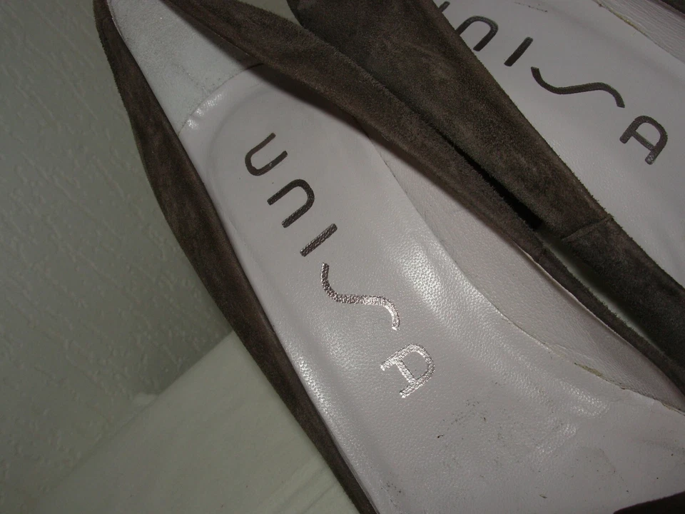 UNISA Zapatos De Tacón Talla 36 (Calza Grande) Ante Marrón - Imagen 3 de 4