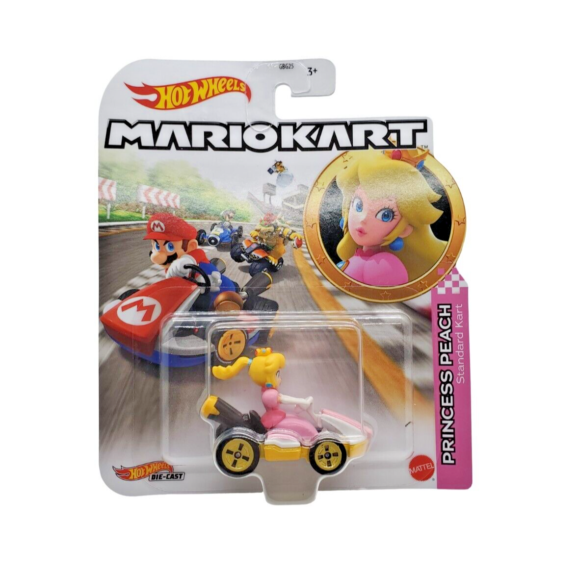 Hot Wheels Mario Kart PRINCESS PEACH Standard Kart - Pink