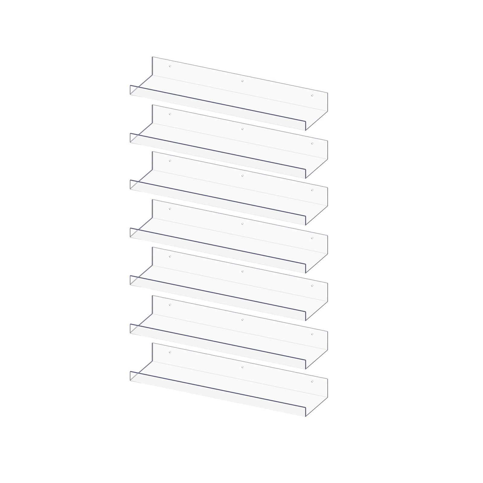 7 Pack Acrylic Shelves, 15