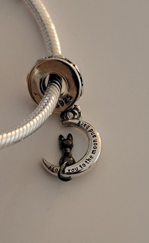 L'AMOUR 925 Sterlingsilber "I Love You to the Moon and Back" Katzencharm - Bild 5 von 6