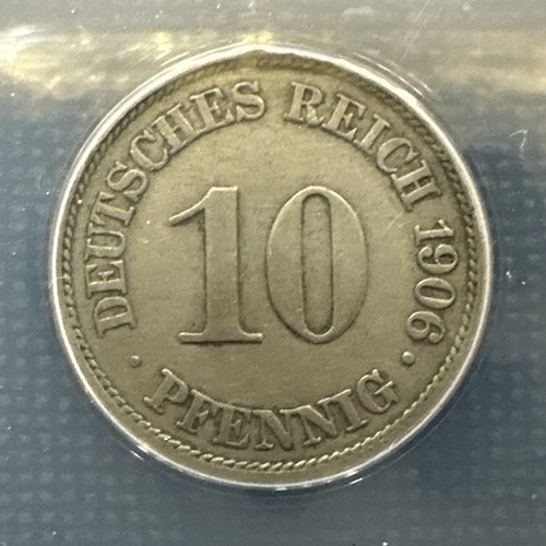 1906 Germany 10 Pfennig Coin ANACS EF40 ONLY 1 Graded! - Picture 3 of 4