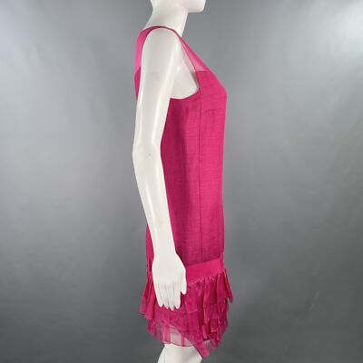 GIAMBATTISTA VALLI Size XXS Raspberry Linen Blend Woven Sleeveless Dress |  eBay