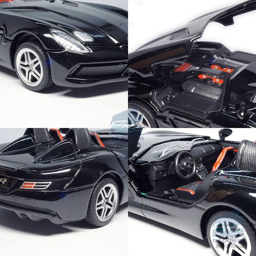 1:32 Mercedes-Benz SLR Convertible Model Car Diecast Vehicle Collection Black - Imagen 11 de 12