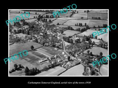 Carhampton Map OLD 8x6 HISTORIC PHOTO OF CARHAMPTON ENGLAND AERIAL VIEW THE TOWN c1930 ...