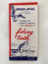 1955 Wright & McGill FISHING TACKLE Advertising Brochure VINTAGE Original DENVER