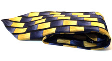 Di Maggio Neck Tie Silk Handmade Geometric Bl...