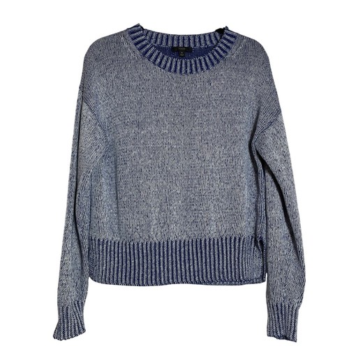 J. Crew Linen Blend Knit Crew Neck Sweater Boxy Fit Pullover Women's Sz Small