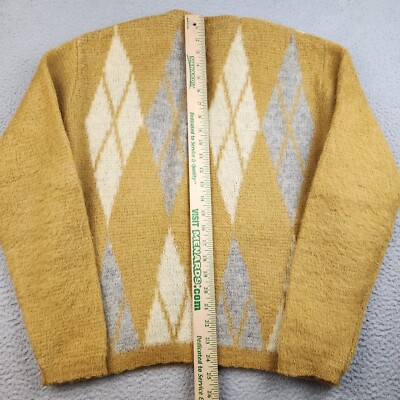 トップス 60s McGREGOR black mohair cardigan Vintage 60s McGregor Sportswear Shetland Wool Mohair