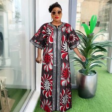 Fashion African Maxi Dress Abaya Loose Kaftan Dresses Boubou Turkey Loose Gown