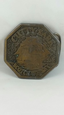 E# Vintage Cutty Sark Scotch Whiskey Whisky Solid Brass  display picture 1