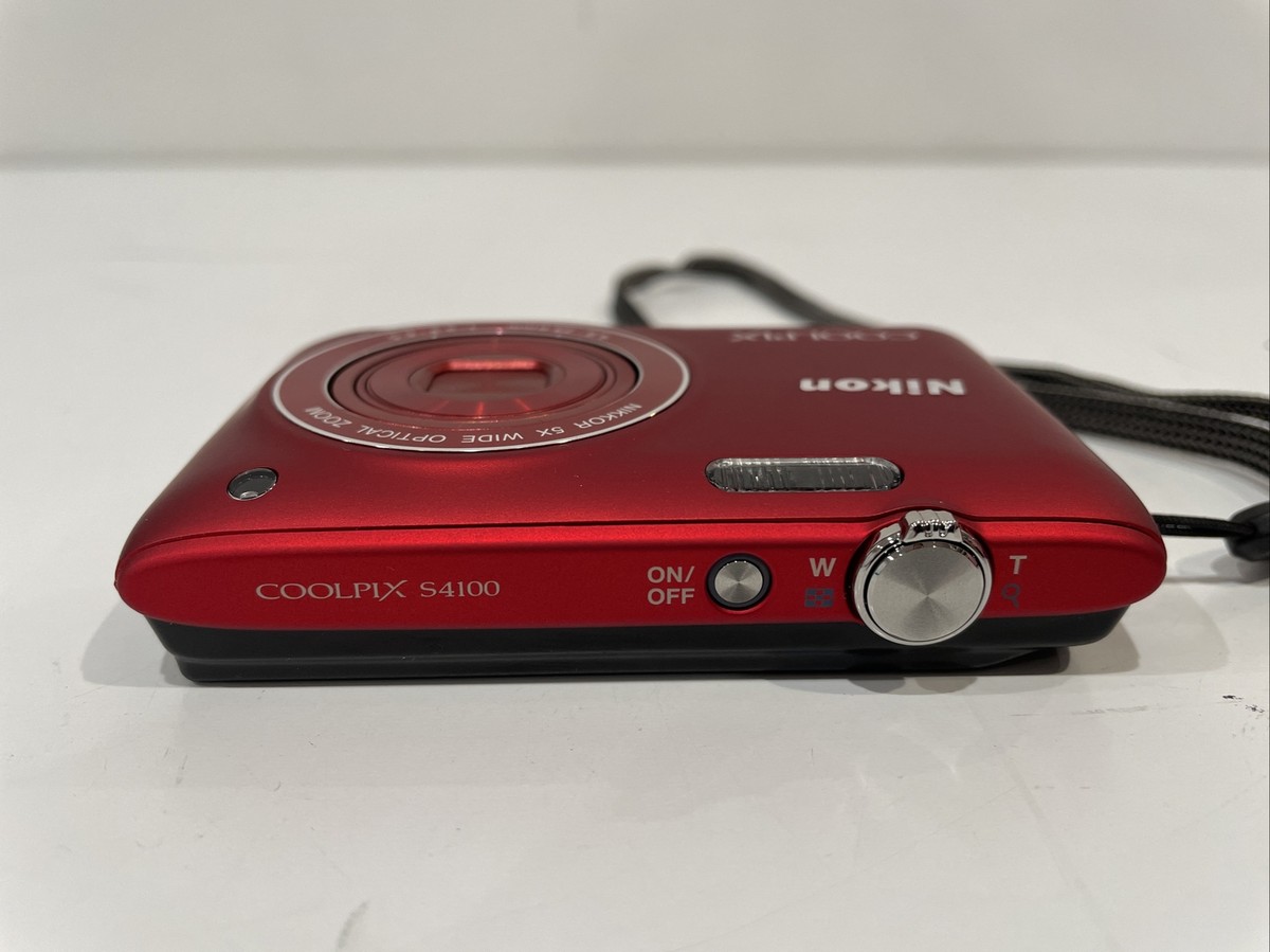Nikon Coolpix S4100 Red 5X Zoom 14.0 MP Digital Camera W
