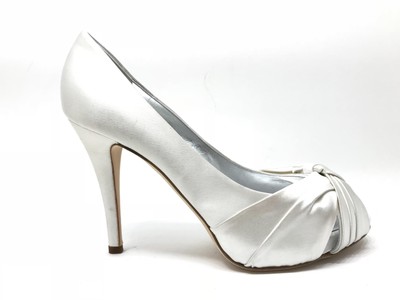 ZZ70 SCARPE DONNA 40 DECOLTè GIUSEPPE ZANOTTI RASO BIANCO SPOSA MADE IN ITALY | eBay