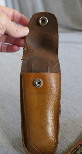 Coltello a lama inox vintage Shell Canada Caroline Dilcon impianto a gas ottone - Foto 14 di 22