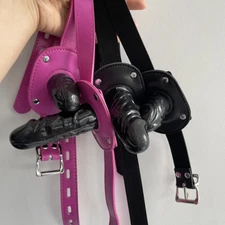 BDSM Mouth Gag Open Oral Bondage Silicone Plug Stuffed Head Harness Slave Game