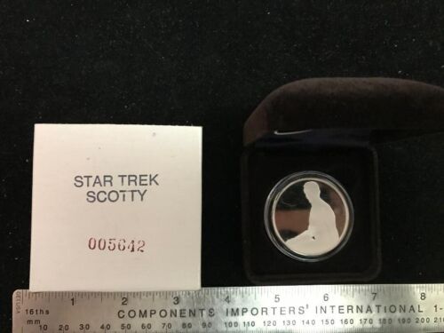 Classic Star Trek Scotty  1 Oz Pure Silver Proof Coin  - Afbeelding 1 van 4
