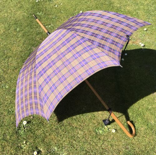 Vintage Ladies Borough Walking Length Parasol Crook Cane Handle great condition