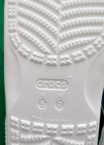 SANDALO UNISEX CROCS BAYA PLATFORM BIANCO CON GLITTER ARGENTO DONNA TAGLIA 7 UOMO TAGLIA 5 - Foto 5 di 8
