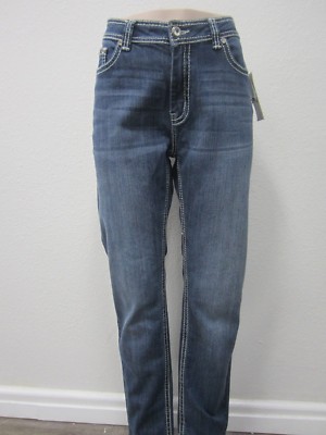 Jean REBA Lupita Skinny Crystal - Taille 6X - Indigo - 31" De Longueur - Neuf Avec étiquettes ($88)