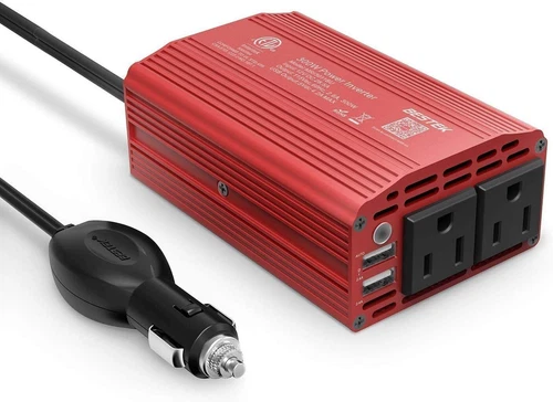 BESTEK 300W Power Inverter DC 12V to 110V AC Car Inverter with 4.2A Dual USB ...