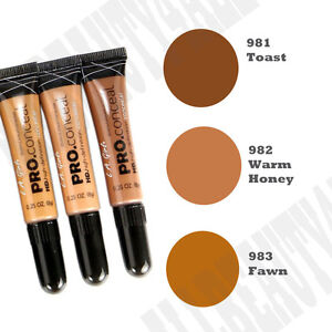 La Girl Pro Concealer Colour Chart