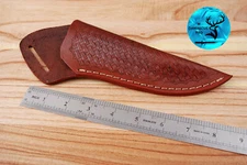 HANDMADE COW LEATHER SHEATH FOR FIXED BLADE KNIFE SURVIVAL CAMPING EDC SR 40