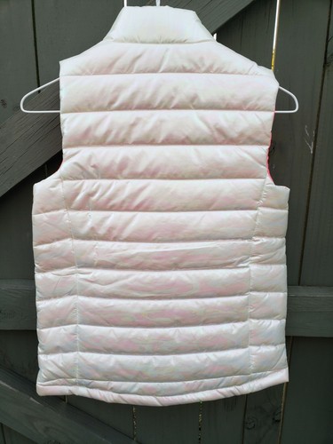 ๐ด Large Designer Girls' Ideology NWT Quilted Puffer Vest white Iridescent - Picture 2 of 6