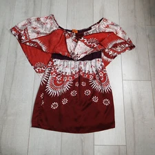 Voom By Joy Han Sz m Blouse  Multi-Colored tunic top 