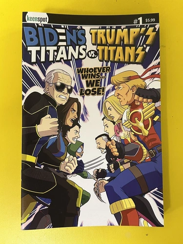 BIDENS TITANS VS TRUMPS TITANS #1 CVR A TITANS VS TITANS Bagged & Boarded 🐶