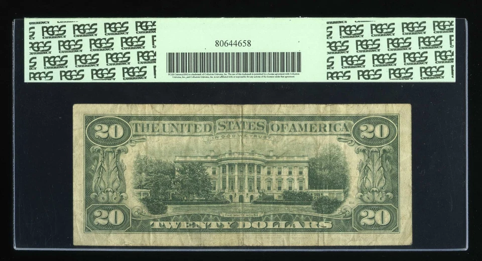 DBR 1974 $20 FRN STAR San Francisco Fr. 2071-L* PCGS 25 Serial L09443627* - Image 2 of 2