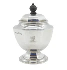 Asprey & Co Sterling Silver Pedestal Crested Tea Caddy Antique 1911 London