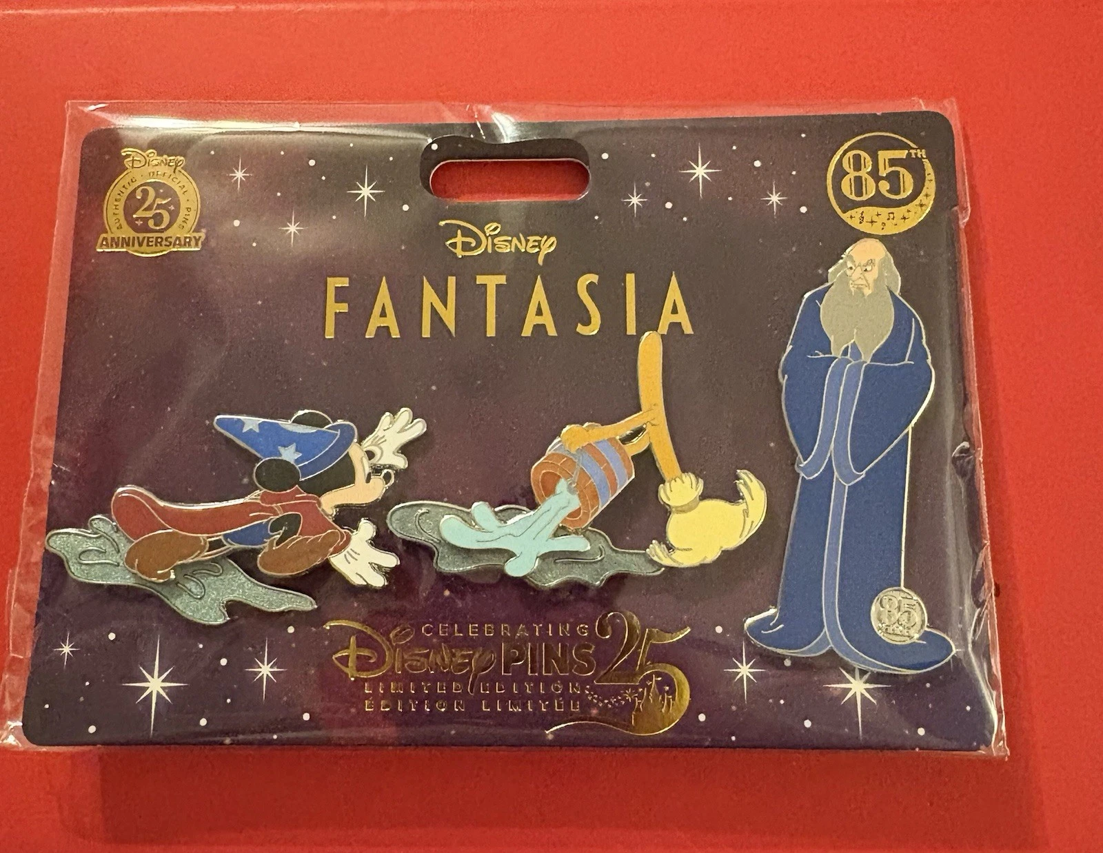 Disney Fantasia 85th Anniversary Sorcerer's Apprentice Mickey LE 1600 Pin Set