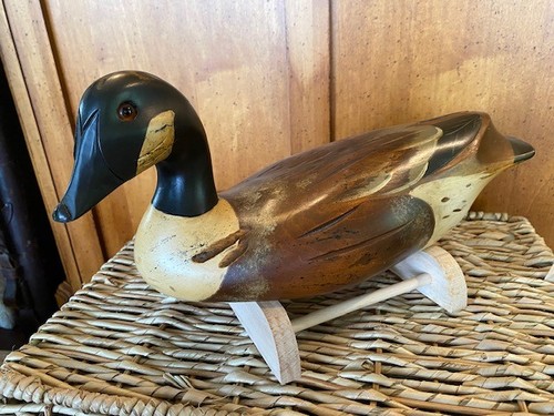 1988 M. LEWANDOSKI SWIMMING CANADA GOOSE  AN ORIGINAL WOODED BIRD FACTORY IN USA - Bild 4 von 22