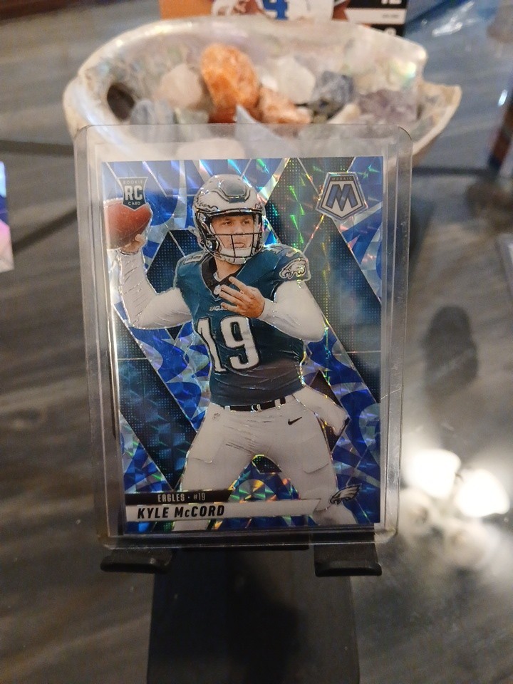 Kyle McCord 2025 Panini Mosaic #352 Mosaic Reactive Blue Rookie