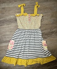 Matilda Jane SNAKES & LADDERS Dress 8 Girls Striped Knit Adventure Begins