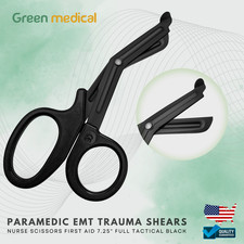 Forbici paramediche EMT trauma forbici infermiere pronto soccorso 7,25" tattiche complete nere