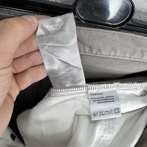 Pantalones de mezclilla elásticos de diseñador premium ajustados Dior Homme talla 31 etiqueta de cuero - Imagen 19 de 21