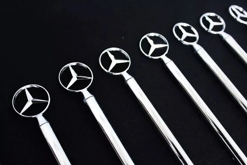 For Mercedes Benz Chrome Flag Pole Diplomatic Flag Holder Compatible with all MB — 第 4/4 张图片