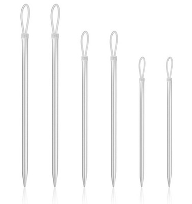 Wool Needles, 6 Pcs Large Eye Yarn Needle for with Threader silvery 