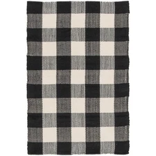 Mainstays 24" x 36" Black & White Outdoor Layering Rug