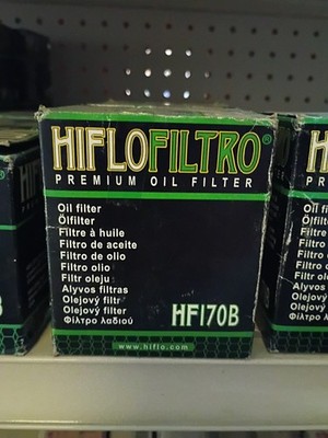 HF170B Premium Oil Filter Glossy Black Spin On Harley Davidson 1980+up