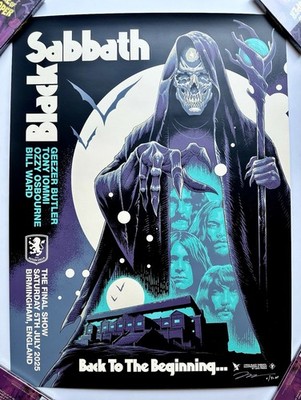Black Sabbath Back To The Beginning Poster SIGNED /30 Luke Preece
